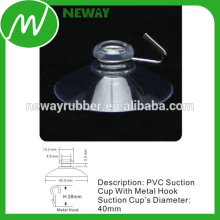Super Clear 40mm Metal Hook Suction Cup